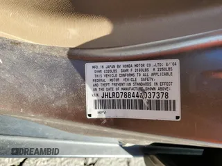 2004 Honda CR-V EX with VIN JHLRD78844C037378, listed as a Copart auction lot 50251325 with 178,854 mi miles and Salvage Title. Bid and sale history available at carsss.com. Image 15.