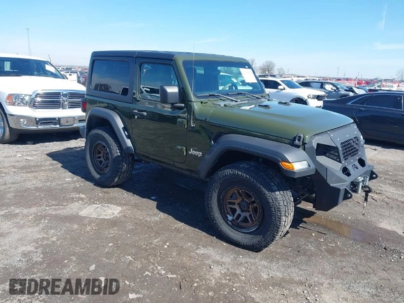 2021 Jeep Wrangler 80th Anniversary with VIN 1C4HJXAG4MW647038, listed as a IAAI auction lot 41580575 with 19,051 mi miles and . Bid and sale history available at DreamBid. Image 1.