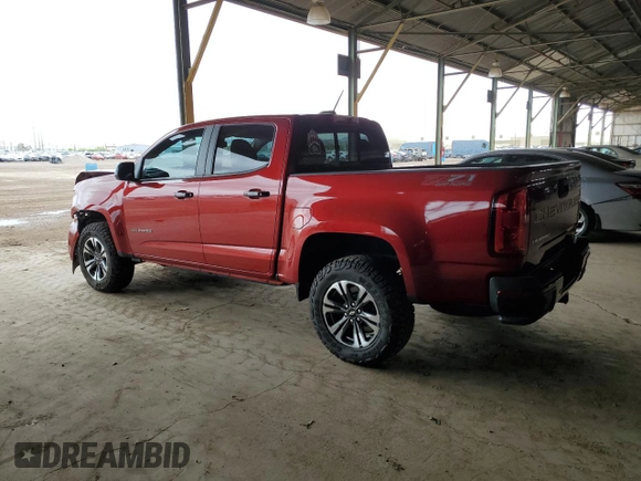 2022 Chevrolet Colorado 4WD Z71 with VIN 1GCGTDEN6N1106925, listed as a Copart auction lot 55877825 with 57,354 mi miles and Salvage title. Bid and sale history available at DreamBid. Image 2.