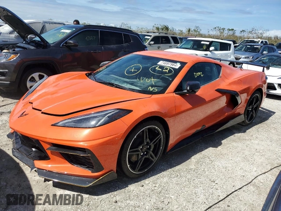 2020 Chevrolet Corvette 2LT with VIN 1G1Y72D41L5102561, listed as a Copart auction lot 74697964 with 0 mi miles and Non Repairable. Bid and sale history available at carsss.com. Image 1.