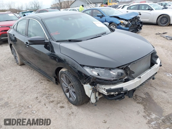 2019 Honda Civic Sedan EX with VIN 19XFC1F31KE013956, listed as a IAAI auction lot 41502562 with 65,752 mi miles. Bid and sale history available at carsss.com. Image 1.