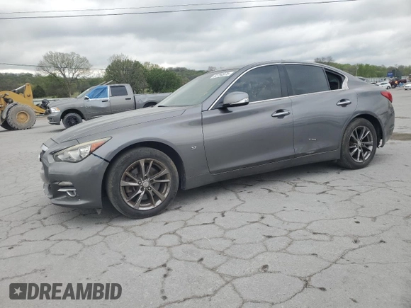 2015 Infiniti Q50 with VIN JN1BV7AR9FM420490, listed as a Copart auction lot 52794975 with 159,048 mi miles and Clean Title. Bid and sale history available at DreamBid. Image 1.