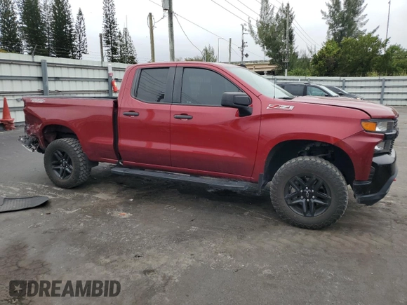 2020 Chevrolet Silverado 1500 Custom Trail Boss with VIN 1GCRYCEF8LZ291037, listed as a Copart auction lot 41971525 with 63,642 mi miles and Salvage Title. Bid and sale history available at DreamBid. Image 4.