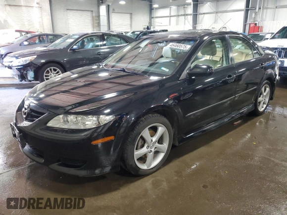 2005 Mazda 6 Sport with VIN 1YVHP80C655M24651, listed as a Copart auction lot 46460575 with 168,030 mi miles and Salvage Title. Bid and sale history available at DreamBid. Image 1.