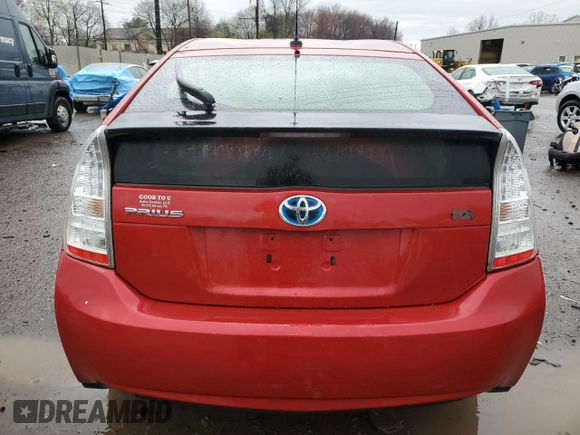 2010 Toyota Prius II with VIN JTDKN3DU3A1240731, listed as a Copart auction lot 51745805 with 177,389 mi miles and Salvage Title. Bid and sale history available at DreamBid. Image 6.
