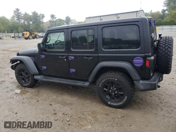 2020 Jeep Wrangler Unlimited Sport S with VIN 1C4HJXDG7LW170227, listed as a Copart auction lot 54739265 with 54,016 mi miles and Salvage title. Bid and sale history available at DreamBid. Image 2.