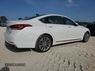 2017 Genesis G80 3.8L with VIN KMHGN4JE4HU205824, listed as a Copart auction lot 74535684 with Not provided miles and Salvage title. Bid and sale history available at DreamBid. Image 3.