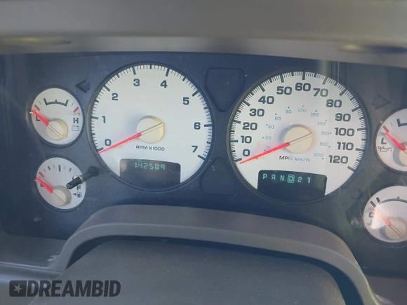 2004 Dodge 1500 SLT with VIN 1D7HU18D44J167584, listed as a IAAI auction lot 42006792 with 142,589 mi miles and . Bid and sale history available at DreamBid. Image 7.