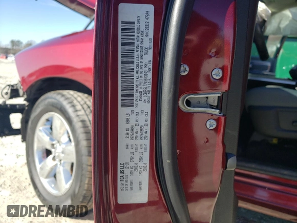 2019 Ram 1500 Classic Lone Star with VIN 1C6RR6LT7KS573143, listed as a Copart auction lot 85789964 with 110,329 mi miles and Salvage Title. Bid and sale history available at carsss.com. Image 13.