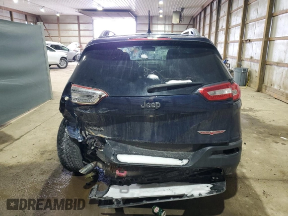 2014 Jeep Cherokee Trailhawk with VIN 1C4PJMBB9EW124371, listed as a Copart auction lot 42038105 with 137,717 mi miles and Salvage Title. Bid and sale history available at carsss.com. Image 6.