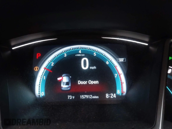 2016 Honda Civic Sedan EX-T with VIN 2HGFC1F33GH651560, listed as a IAAI auction lot 41957232 with 157,912 mi miles. Bid and sale history available at carsss.com. Image 7.