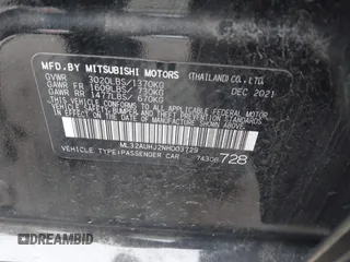 2022 Mitsubishi Mirage ES z VIN ML32AUHJ2NH003729, wystawiony jako IAAI lot #40956433 z przebiegiem 38 536 mil mil oraz . Historia ofert i sprzedaży dostępna na DreamBid. Obrazek 9.