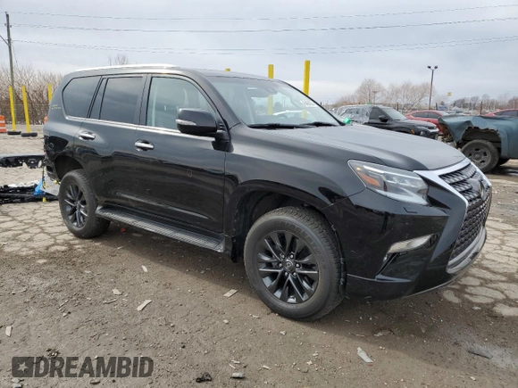 2023 Lexus GX with VIN JTJAM7BX6P5365787, listed as a Copart auction lot 45488285 with 22,101 mi miles and Salvage Title. Bid and sale history available at carsss.com. Image 4.