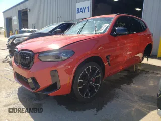 2023 BMW X3 M with VIN 5YM13EC0XP9R08389, listed as a Copart auction lot 60077684 with 27,959 mi miles and Salvage Title. Bid and sale history available at carsss.com. Image 1.