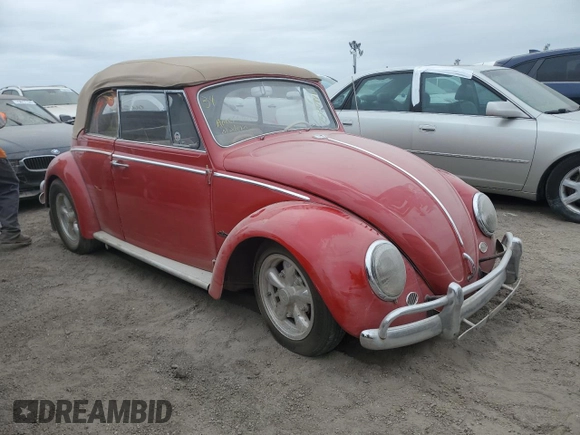 1965 Volkswagen Beetle with VIN 3364004, listed as a Copart auction lot 75647994 with 95,406 mi miles and Salvage Title. Bid and sale history available at DreamBid. Image 4.