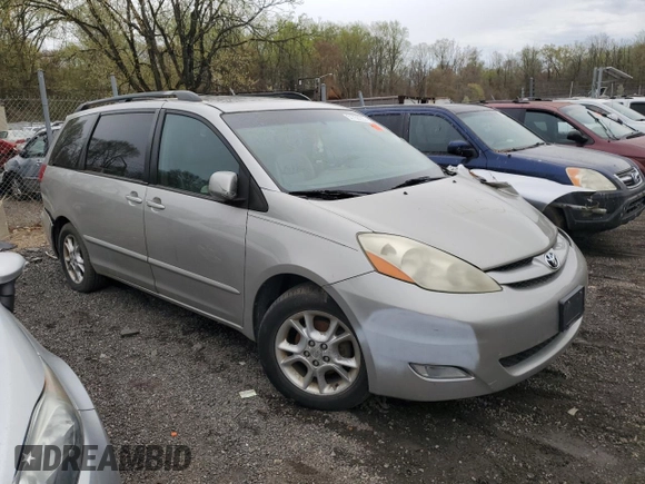 2006 Toyota Sienna XLE with VIN 5TDZA22C16S403014, listed as a Copart auction lot 51756235 with 201,259 mi miles and Salvage Title. Bid and sale history available at carsss.com. Image 4.
