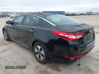 2012 Kia Optima Hybrid with VIN KNAGM4AD8C5021615, listed as a IAAI auction lot 41216697 with 119,153 mi miles. Bid and sale history available at carsss.com. Image 3.