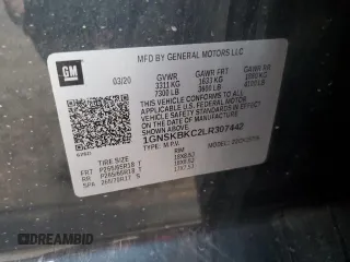 2020 Chevrolet Tahoe LT z VIN 1GNSKBKC2LR307442, wystawiony jako Copart lot #82393864 z przebiegiem Nie podano mil oraz Nie do naprawy • Non repairable. Historia ofert i sprzedaży dostępna na DreamBid. Obrazek 14.