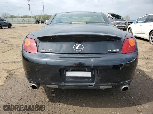 2004 Lexus SC 430 with VIN JTHFN48Y040058272, listed as a Copart auction lot 55596645 with 179,363 mi miles and Clean title. Bid and sale history available at DreamBid. Image 6.
