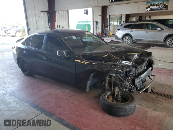 2015 Infiniti Q50 Premium with VIN JN1BV7AR6FM401833, listed as a Copart auction lot 62231955 with Not provided miles and Salvage title. Bid and sale history available at DreamBid. Image 4.