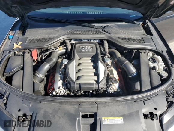 2012 Audi A8 L with VIN WAURVAFD8CN023149, listed as a Copart auction lot 44809175 with 153,437 mi miles and Salvage Title. Bid and sale history available at carsss.com. Image 11.