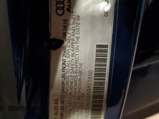 2005 Audi A4 3.2L with VIN WAUDG68E65A451450, listed as a Copart auction lot 88317535 with 172,772 mi miles and Salvage Title. Bid and sale history available at carsss.com. Image 12.