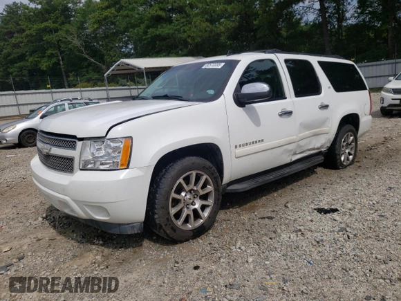 2008 Chevrolet Suburban LTZ with VIN 1GNFK16308R254513, listed as a Copart auction lot 62573335 with 228,421 mi miles and Salvage title. Bid and sale history available at DreamBid. Image 1.