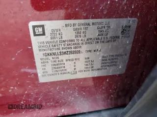 2017 GMC Acadia SLE with VIN 1GKKNLLS3HZ262809, listed as a Copart auction lot 55493615 with 83,256 mi miles and Salvage title. Bid and sale history available at DreamBid. Image 13.