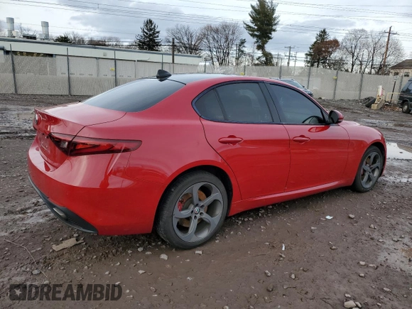 2018 Alfa Romeo Giulia with VIN ZARFAEDN3J7567151, listed as a Copart auction lot 85385364 with Not provided miles and Salvage title. Bid and sale history available at DreamBid. Image 3.
