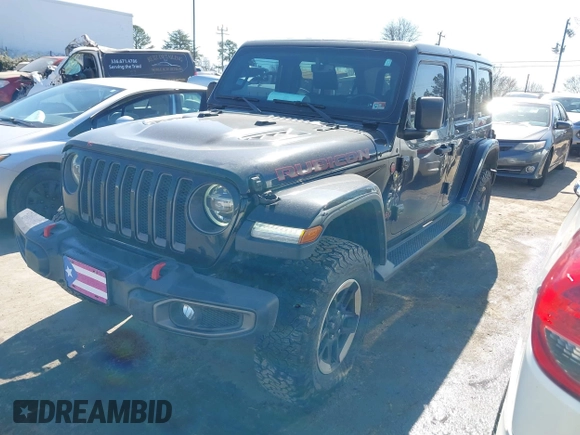 2019 Jeep Wrangler Unlimited Rubicon with VIN 1C4HJXFN1KW679028, listed as a IAAI auction lot 41654887 with 32,247 mi miles and . Bid and sale history available at DreamBid. Image 17.