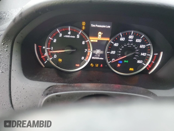 2019 Acura TLX w/A-Spec Pkg with VIN 19UUB3F64KA005399, listed as a Copart auction lot 55662635 with 52,434 mi miles and Salvage title. Bid and sale history available at DreamBid. Image 9.