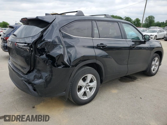 2023 Toyota Highlander L with VIN 5TDKDRAH7PS510309, listed as a Copart auction lot 57307045 with 57,410 mi miles and Salvage title. Bid and sale history available at DreamBid. Image 3.