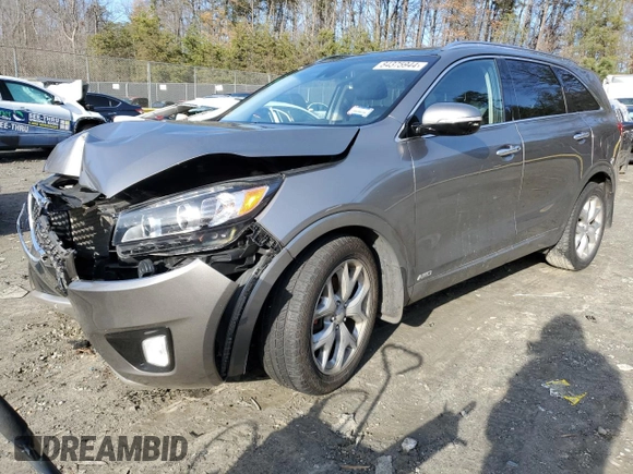 2018 Kia Sorento SX Limited z VIN 5XYPKDA57JG377866, wystawiony jako Copart lot #84375944 z przebiegiem Nie podano mil oraz Szkoda całkowita • Salvage title. Historia ofert i sprzedaży dostępna na DreamBid. Obrazek 1.