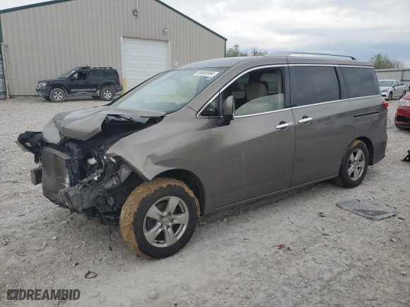 2017 Nissan Quest SV with VIN JN8AE2KP9H9168243, listed as a Copart auction lot 49855554 with 188,742 mi miles and Salvage Title. Bid and sale history available at carsss.com. Image 1.