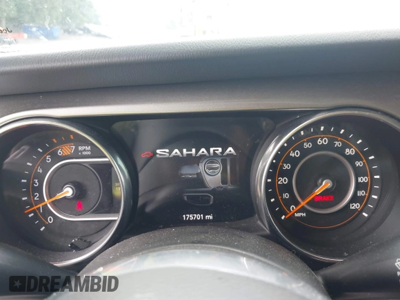 2019 Jeep Wrangler Unlimited Sahara with VIN 1C4HJXEN2KW558851, listed as a IAAI auction lot 42205584 with 175,701 mi miles and . Bid and sale history available at DreamBid. Image 7.