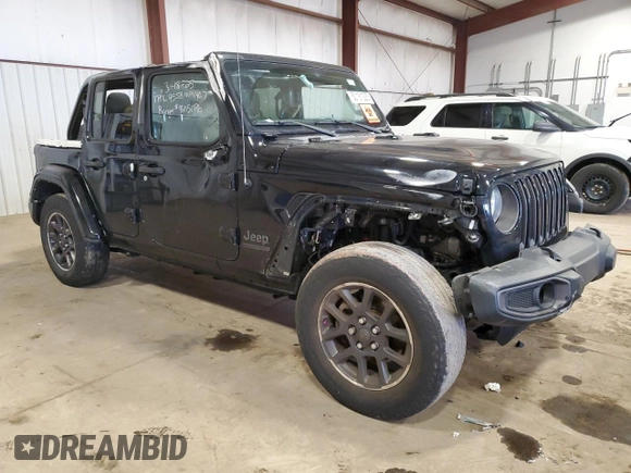 2021 Jeep Wrangler Unlimited Willys с VIN 1C4HJXDN6MW718492, выставлен на аукционе Copart как лот 50181225 с пробегом Не указан миль и Списание • Salvage title. История ставок и продаж доступна на DreamBid. Изображение 4.