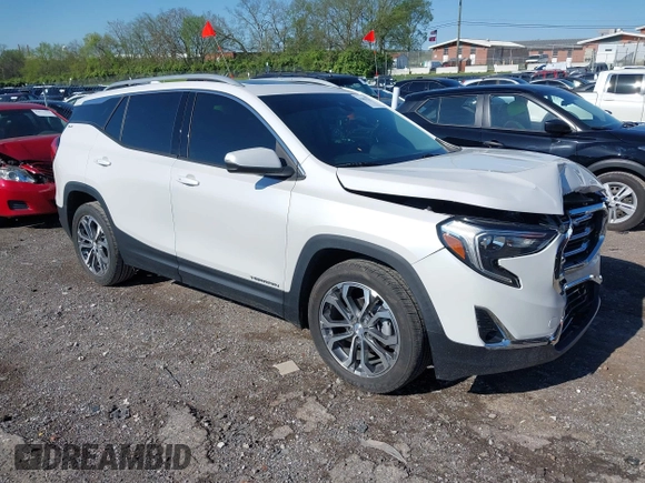 2020 GMC Terrain SLT with VIN 3GKALPEV7LL146609, listed as a IAAI auction lot 42032125 with 48,178 mi miles. Bid and sale history available at carsss.com. Image 1.