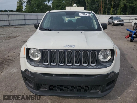 2018 Jeep Renegade Sport z VIN ZACCJBAB5JPH46008, wystawiony jako Copart lot #72904034 z przebiegiem 95 762 mil mil oraz Szkoda całkowita • Salvage title. Historia ofert i sprzedaży dostępna na DreamBid. Obrazek 5.