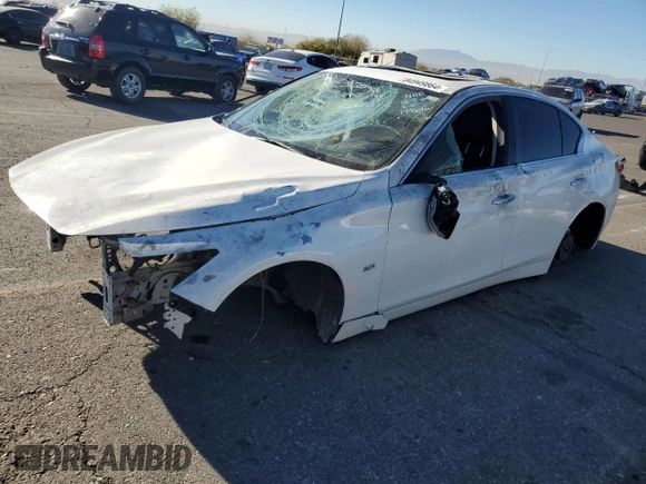 2018 Infiniti Q50 3.0t LUXE with VIN JN1EV7AP7JM357992, listed as a Copart auction lot 84949864 with 0 mi miles and Non Repairable. Bid and sale history available at carsss.com. Image 1.