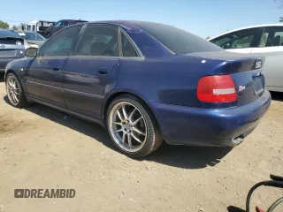 2000 Audi S4 z VIN WAUDD68D6YA126804, wystawiony jako Copart lot #61161455 z przebiegiem 148 158 mil mil oraz Czysty tytuł • Clean title. Historia ofert i sprzedaży dostępna na DreamBid. Obrazek 2.