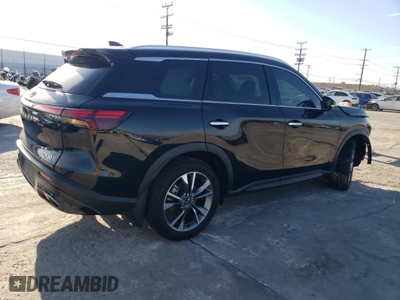 2024 Infiniti QX60 Luxe z VIN 5N1DL1FR3RC355370, wystawiony jako Copart lot #42385795 z przebiegiem 7 394 mil mil oraz Szkoda całkowita • Salvage title. Historia ofert i sprzedaży dostępna na DreamBid. Obrazek 3.