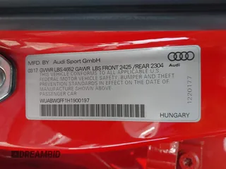 2017 Audi RS 3 с VIN WUABWGFF1H1900197, выставлен на аукционе IAAI как лот 41493934 с пробегом 24 017 миль миль и . История ставок и продаж доступна на DreamBid. Изображение 9.