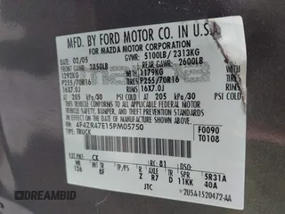 2005 Mazda B-Series Truck SE with VIN 4F4ZR47E15PM05750, listed as a IAAI auction lot 41850056 with 163,605 mi miles and . Bid and sale history available at DreamBid. Image 9.