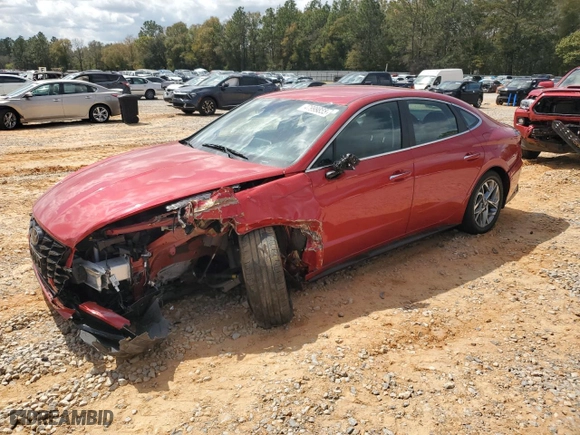 2020 Hyundai Sonata SEL with VIN 5NPEF4JA7LH052817, listed as a Copart auction lot 47999855 with 0 mi miles and Salvage Title. Bid and sale history available at carsss.com. Image 1.