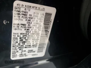 2012 Nissan Murano S with VIN JN8AZ1MU2CW118781, listed as a Copart auction lot 68756484 with 0 mi miles and Clean Title. Bid and sale history available at carsss.com. Image 13.