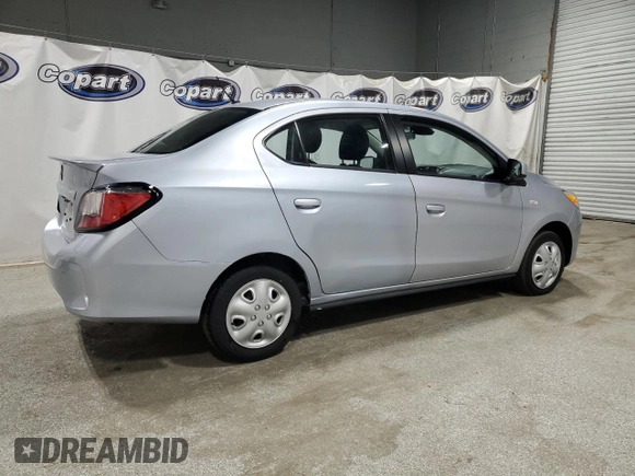 2024 Mitsubishi Mirage G4 ES with VIN ML32FUFJ8RHF03410, listed as a Copart auction lot 53485475 with 34,506 mi miles and Clean Title. Bid and sale history available at carsss.com. Image 3.
