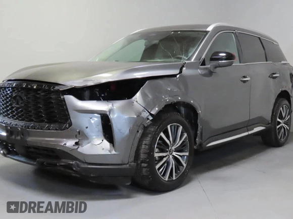 2023 Infiniti QX60 Sensory z VIN 5N1DL1GS5PC353778, wystawiony jako Copart lot #58865715 z przebiegiem 20 386 mil mil oraz Szkoda całkowita • Salvage title. Historia ofert i sprzedaży dostępna na DreamBid. Obrazek 2.