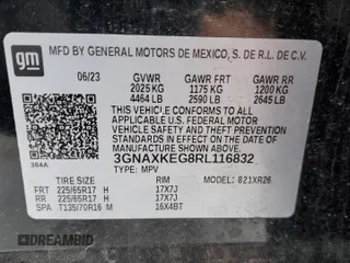 2024 Chevrolet Equinox LT with VIN 3GNAXKEG8RL116832, listed as a Copart auction lot 44078345 with 15,772 mi miles and Clean Title. Bid and sale history available at DreamBid. Image 13.