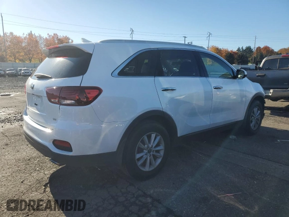 2019 Kia Sorento LX V6 with VIN 5XYPG4A52KG464285, listed as a Copart auction lot 79260864 with 76,837 mi miles and Salvage Title. Bid and sale history available at carsss.com. Image 3.