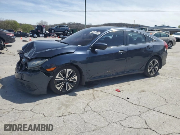 2017 Honda Civic Sedan EX-T with VIN 19XFC1F32HE023971, listed as a Copart auction lot 50158895 with 143,686 mi miles and Salvage Title. Bid and sale history available at carsss.com. Image 1.